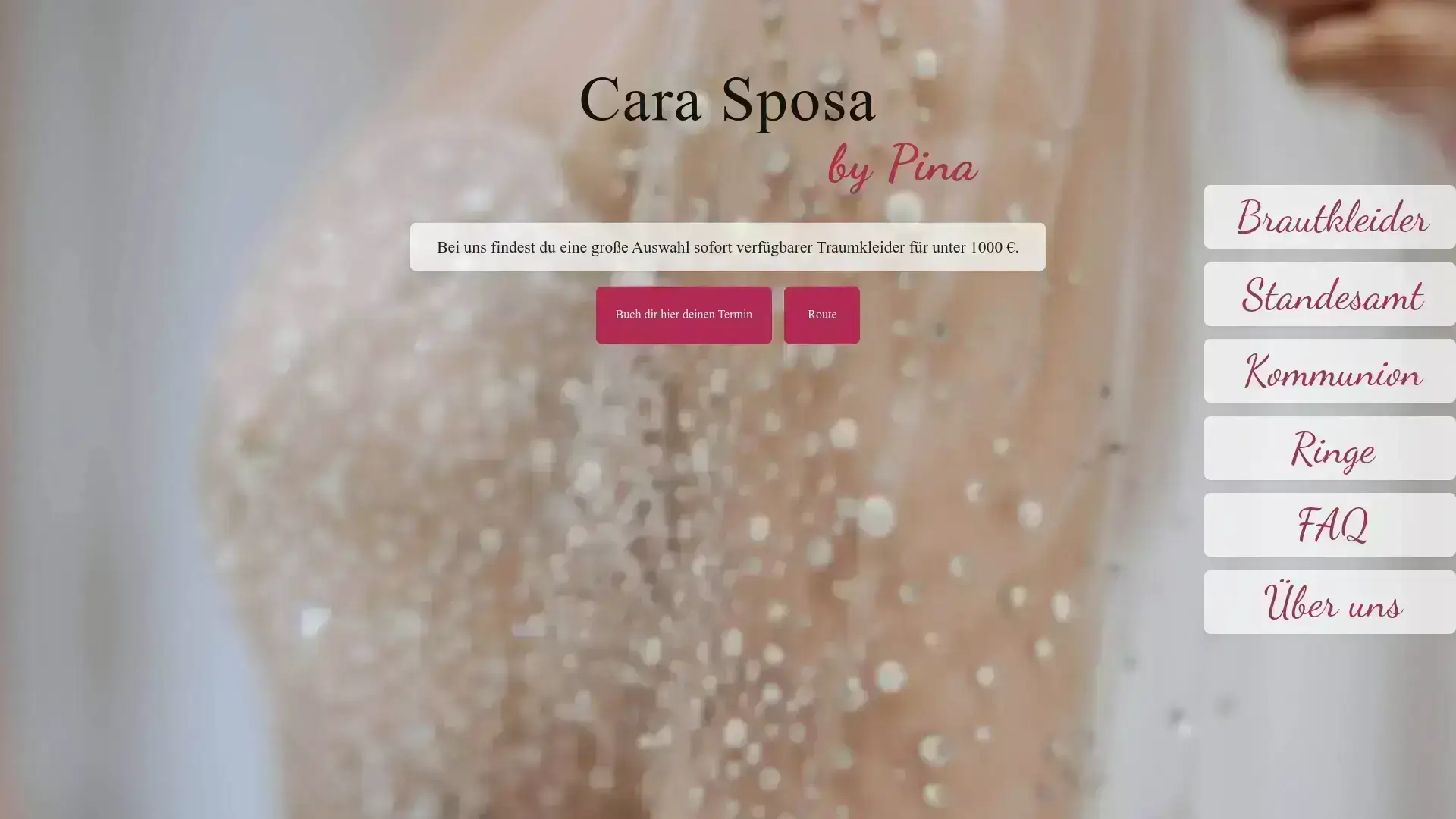 Webseite von Cara Sposa - Brautmoden